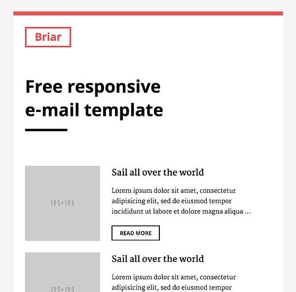 briar email newsletter template slicejack 