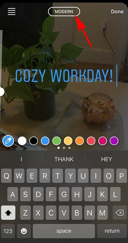 adding text to instagram story
