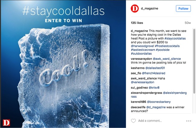 #staycooldallas instagram contest