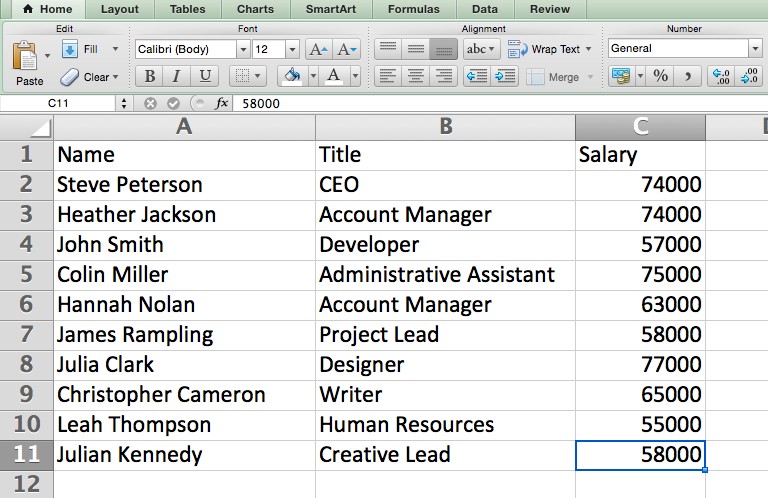 Format numbers into currency in Excel