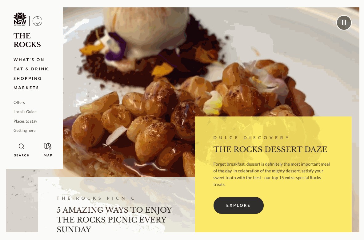 The Rocks australian website demo