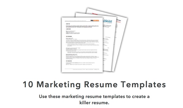 HubSpot's marketing resume templates.