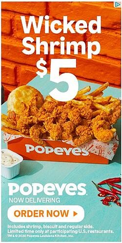 banner ad for popeyes