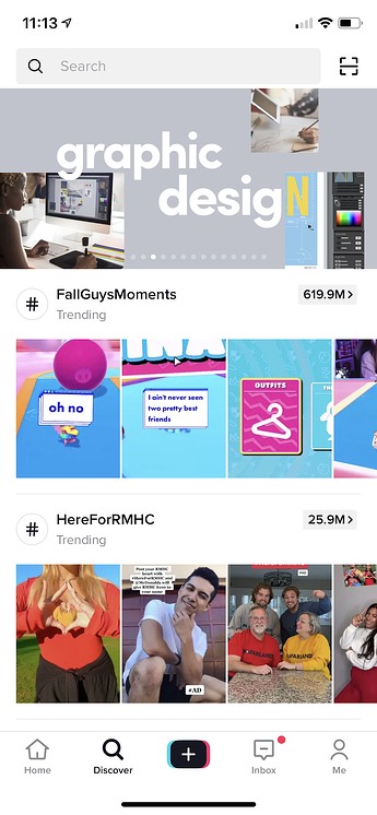 TikTok Discover tab