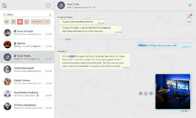 troop messenger software interface