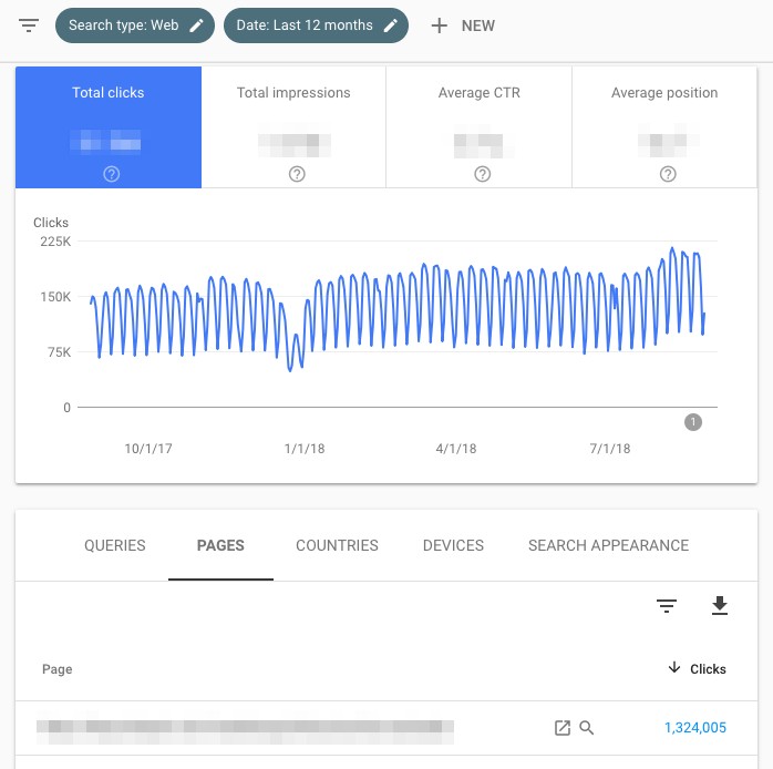 google search console pages report