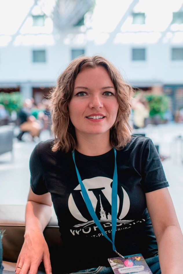 Olga at WordCamp Europe in Berlin in 2019