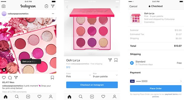Instagram shopping post and store 