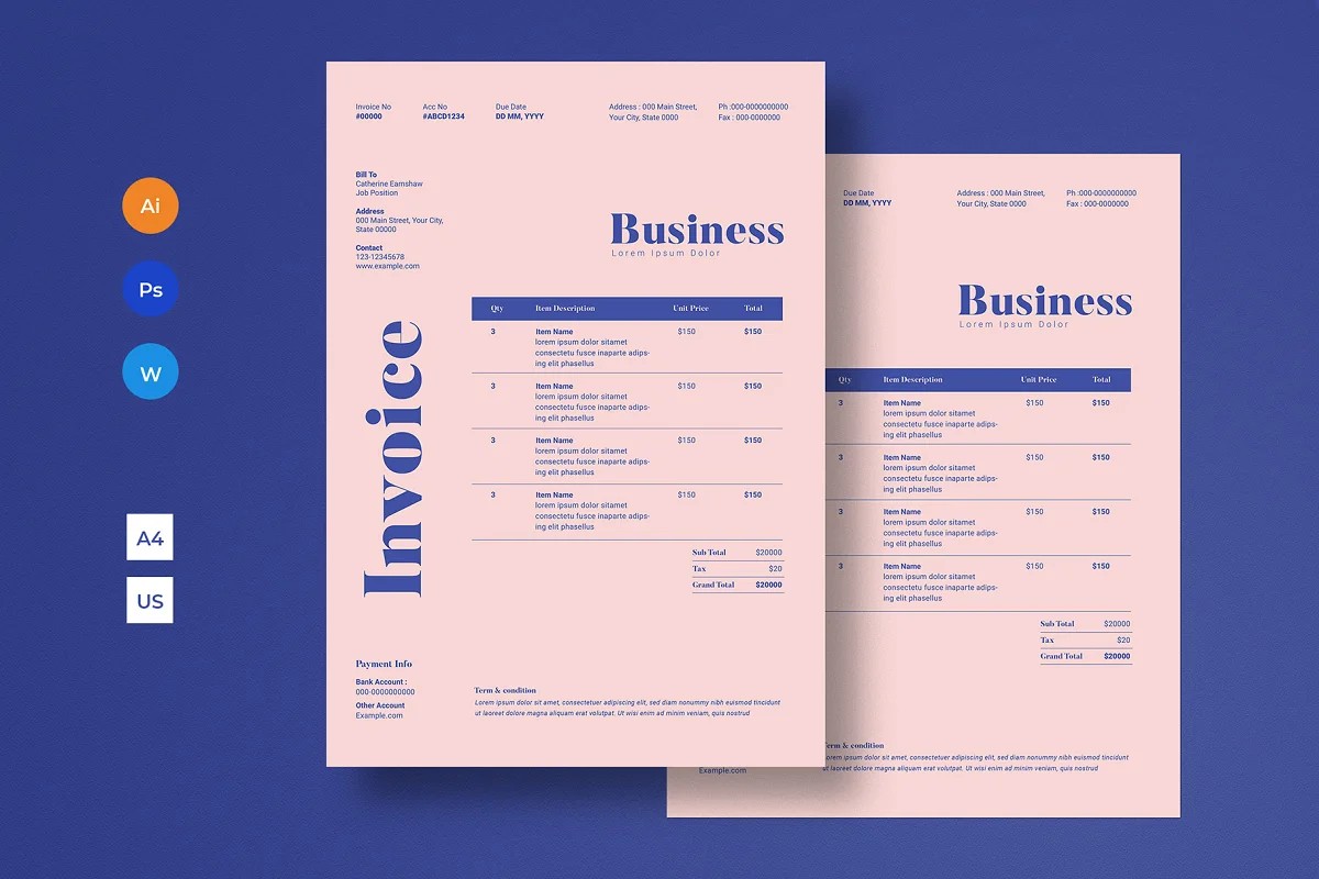 Invoice Template by Guuver