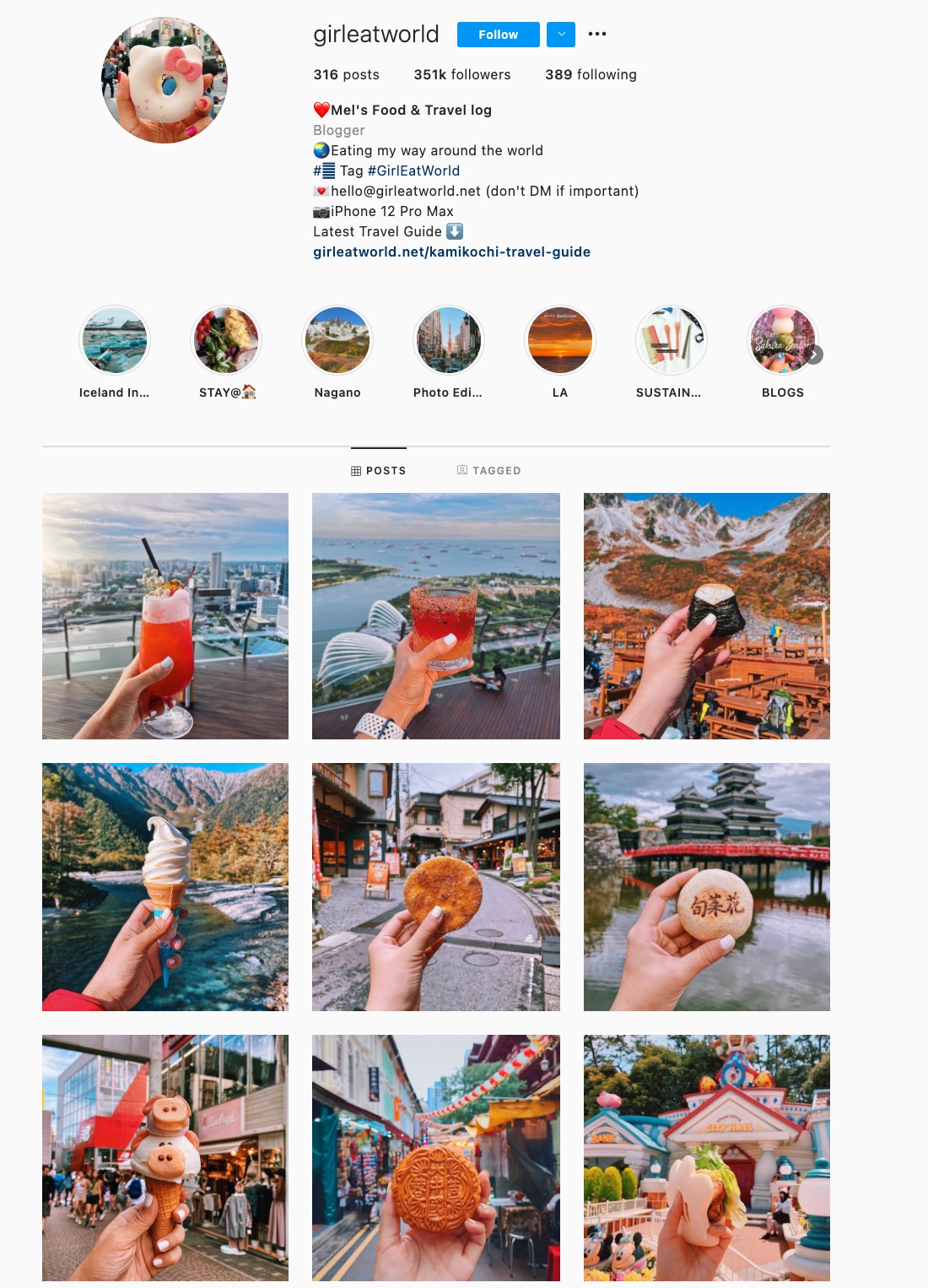 Repetition Instagram Theme Example