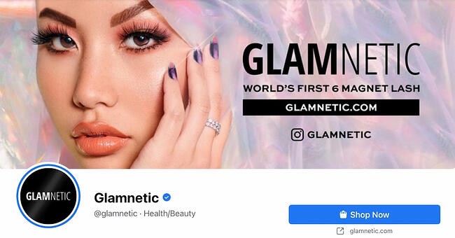 Facebook Page cover from Glamnetic's FB Page