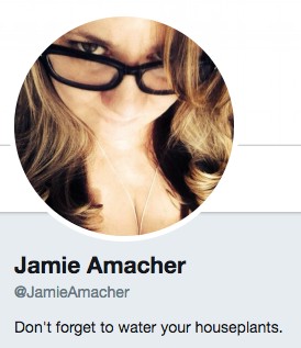 Funny Twitter bio from @JamieAmacher