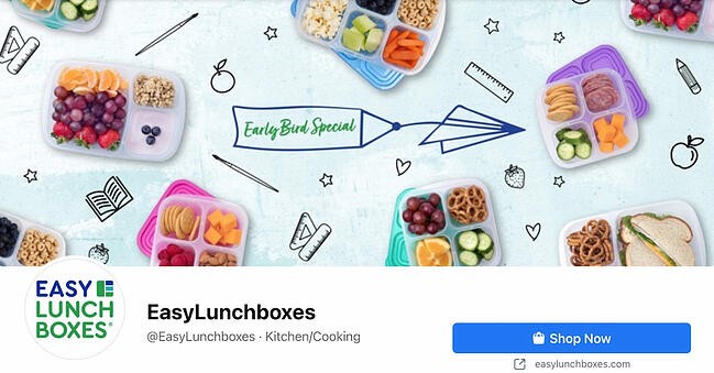 Facebook Page cover from EasyLunchboxes' FB Page
