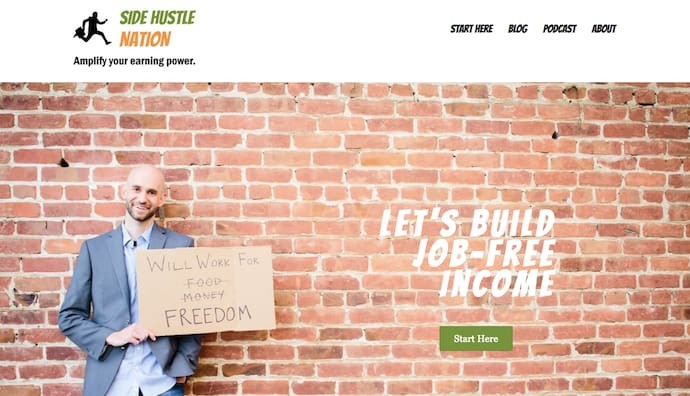 Personal Website Examples: Nick Loper: Side Hustle Nation