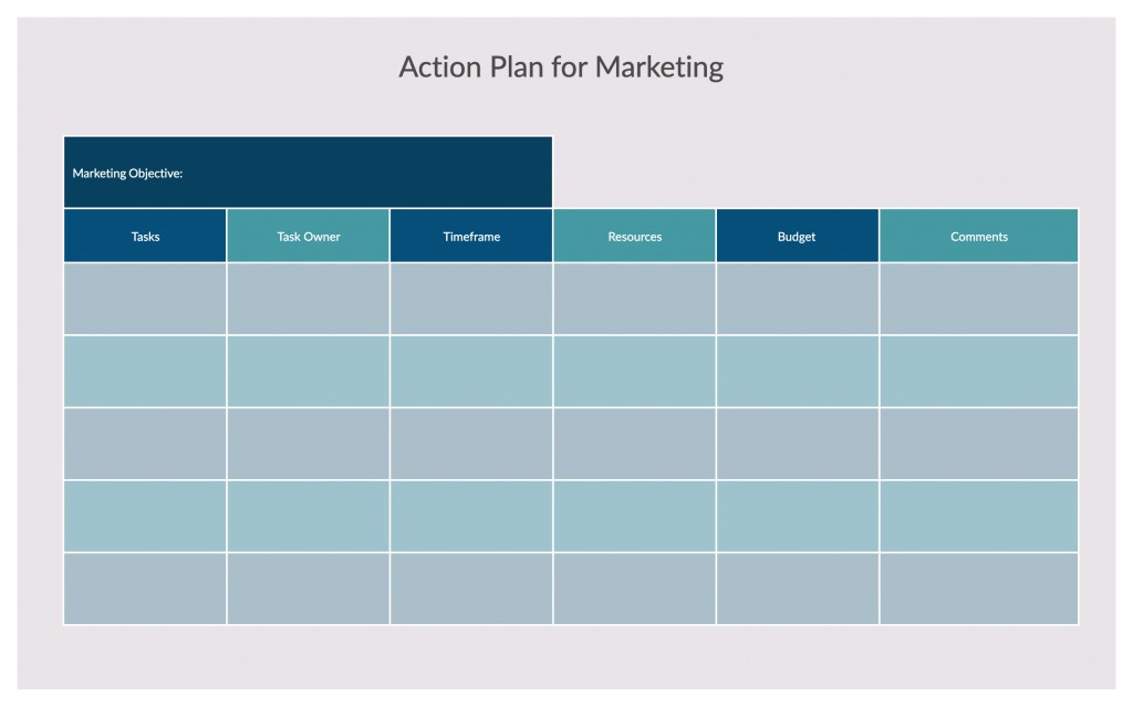 Sample action plan for marketing