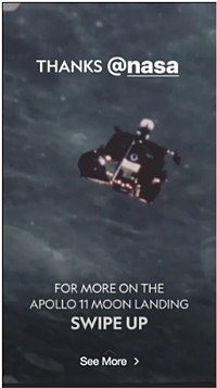 National Geographic thanks NASA in an Instagram Story