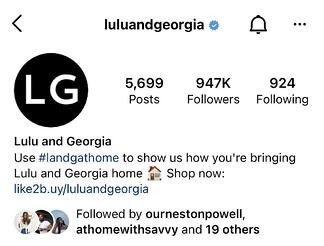 instagram bio idea: lulu and georgia example