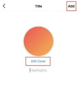 How to add instagram highlight covers step 3