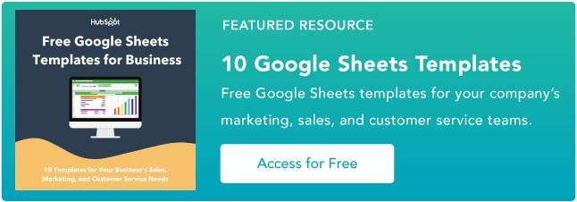 business google sheets templates