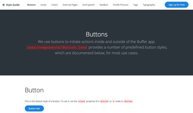 web style guide examples: buffer