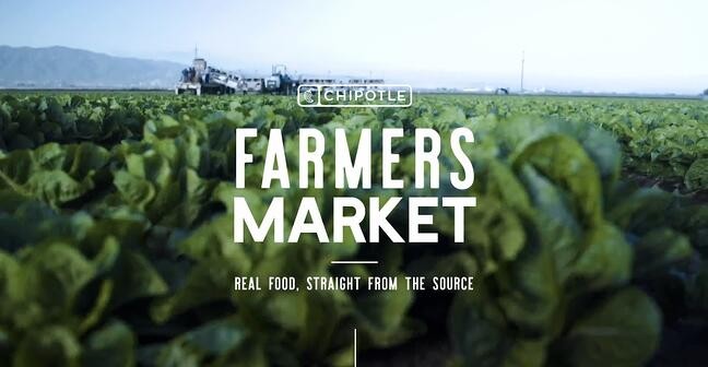 microsite examples: chipotle farmers market homepage