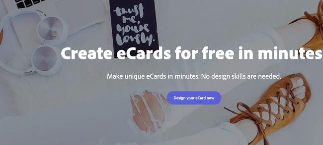 Online ecard makers: Adobe Creative Cloud Express