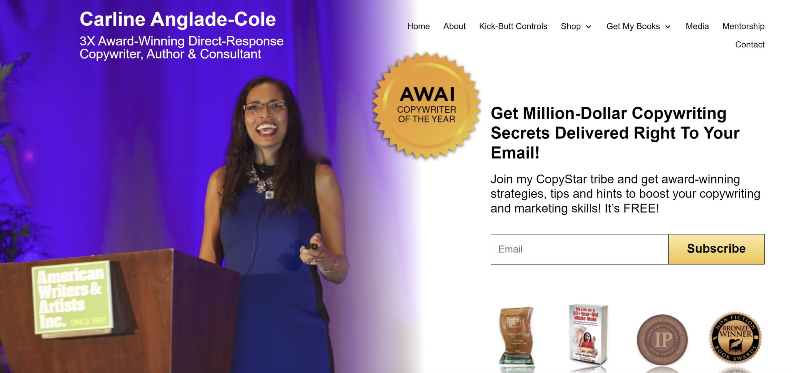 Copywriting portfolio example by Carline Cole