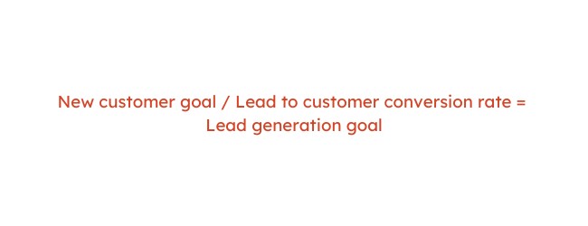 How to calculate website traffic formula: Lead generation goal