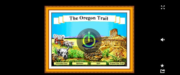 The Oregon Trail website preview for online game