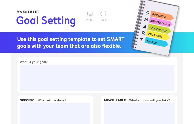 smart goal worksheet template: intellihr