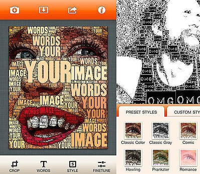 what to post on instagram: wordfoto app image