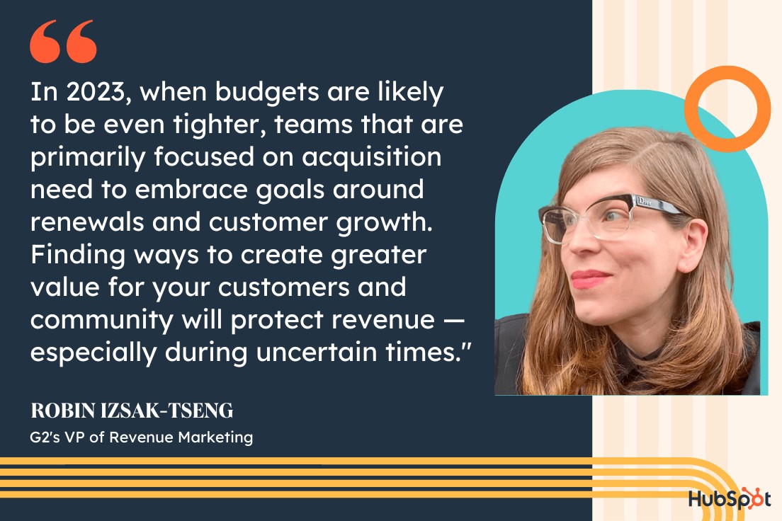g2 vp of revenue marketing on which kpi she cares about in 2023