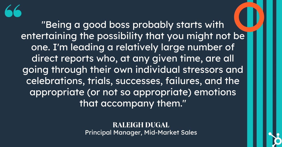 how to give off good boss energy according to raleigh dugal