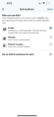 how to create reels on facebook - step 5