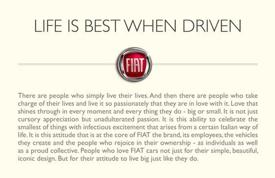 Fiat Brand Manifesto
