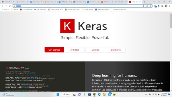open source ai tools, Keras API
