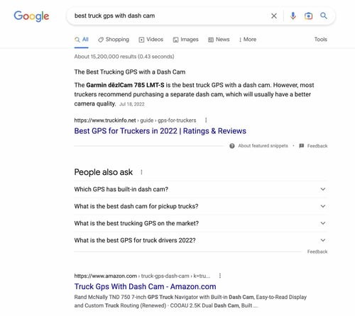 how to find SERP feature opportunity example