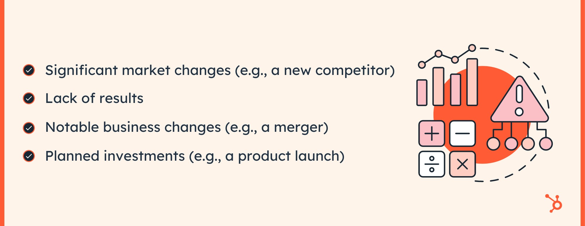 Marketing Audit Triggers: significant market changes (e.g., a new competitor), lack of results, notable business changes (e.g., a merger), and/or planned investments (e.g., a rebrand or new product launch).