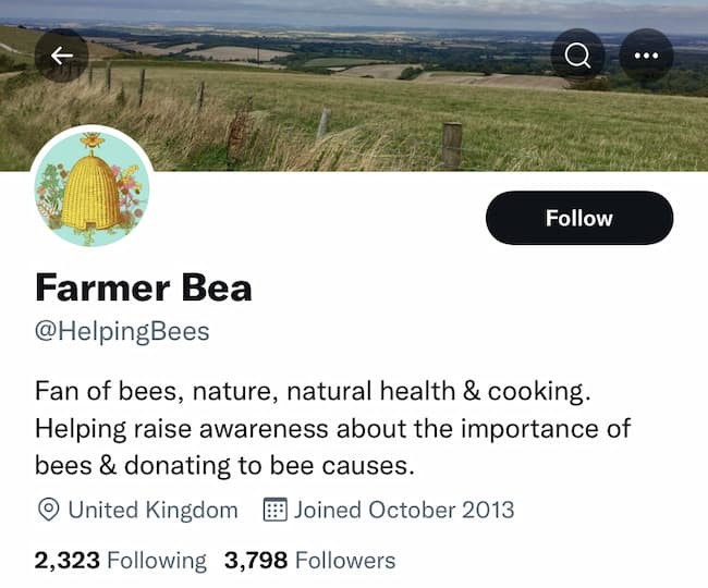 Short professional bio example from Farmer Bea