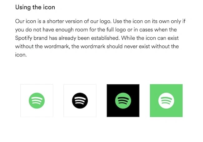 spotify brand icon usage guidelines