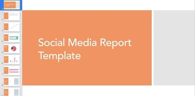 Social media report template