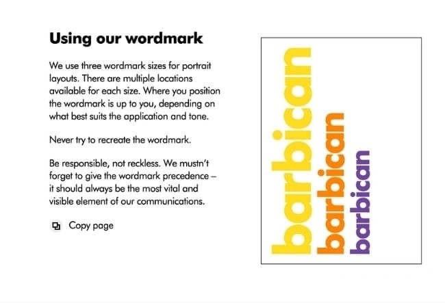 barbican wordmark brand style guidelines