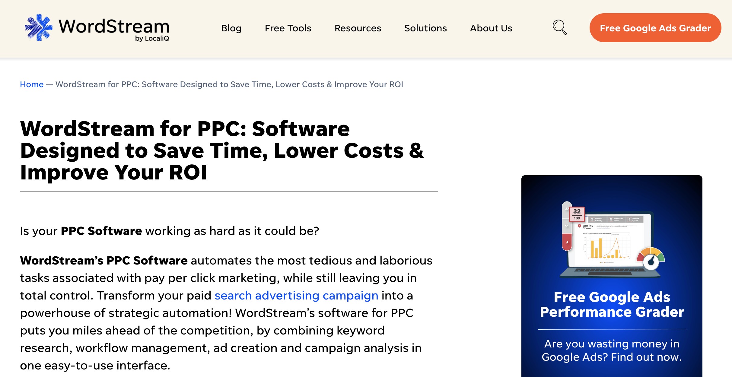 ppc tools, Wordstream’s PPC Software