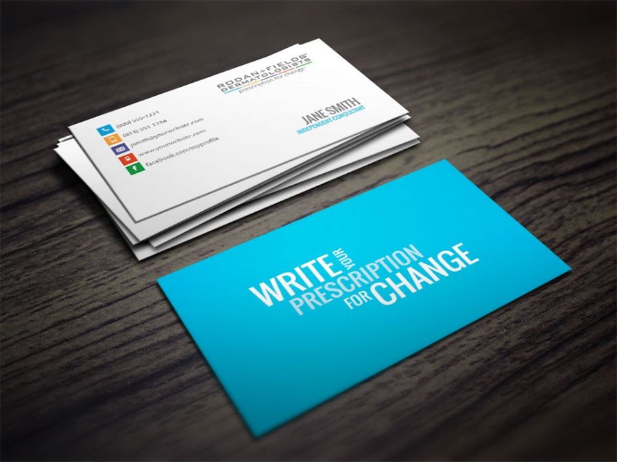 An example of a business card that reinforces brand consistency.