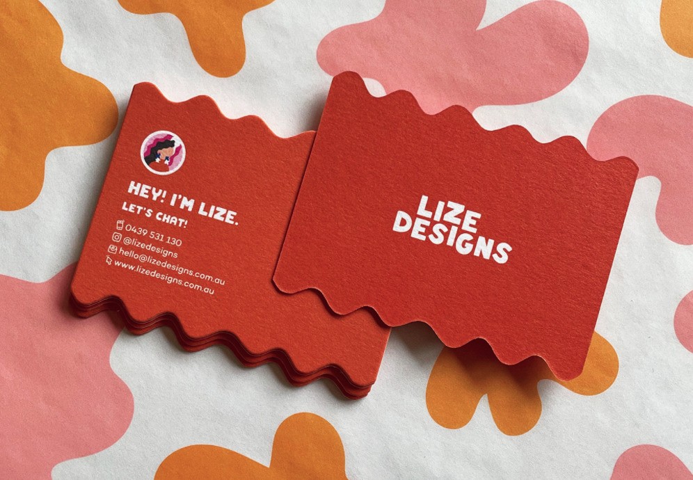 A graphic designer's business card that shows the designer knows what they’re doing.