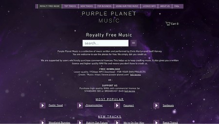 Best royalty free music, Purple Planet
