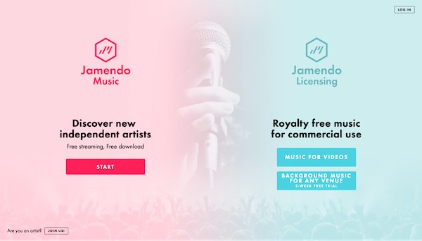 Best royalty free music, Jamendo