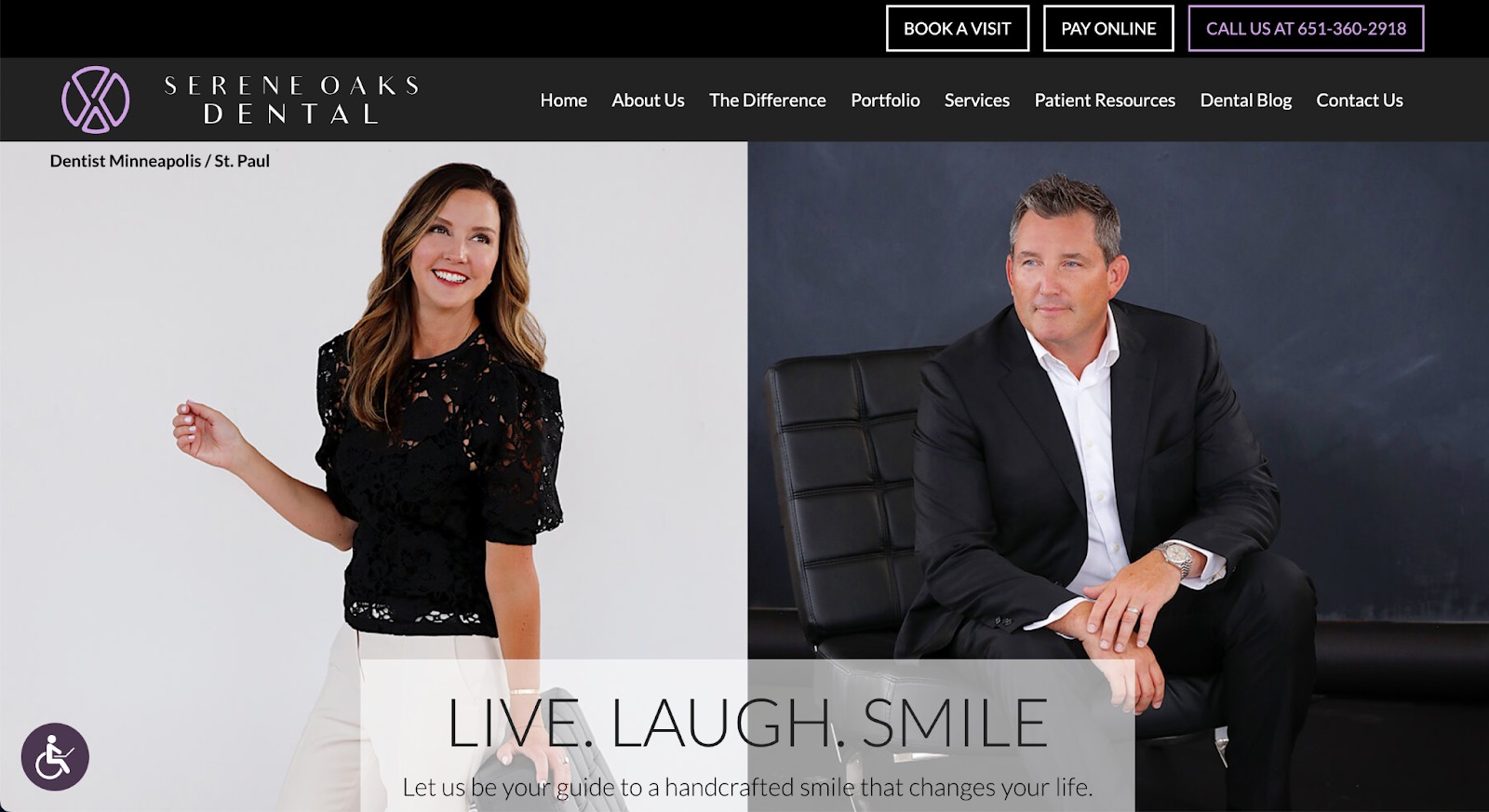 Serene Oaks Dental homepage