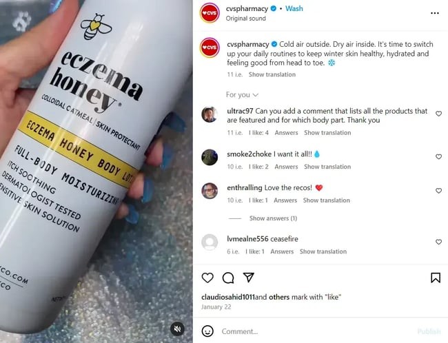 CVS Pharmacy Instagram post