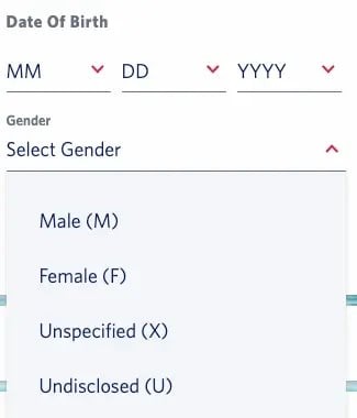 Diverse form options example